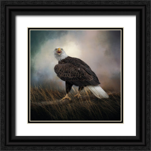 Warning Cry Black Ornate Wood Framed Art Print with Double Matting by Parker, Kelley