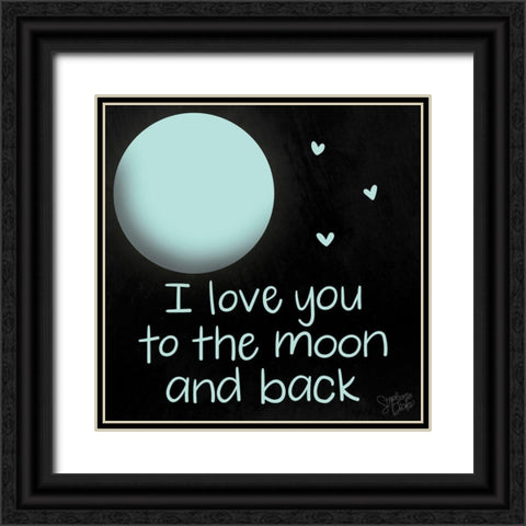To the Moon Black Ornate Wood Framed Art Print with Double Matting by Dicks, Stephanie