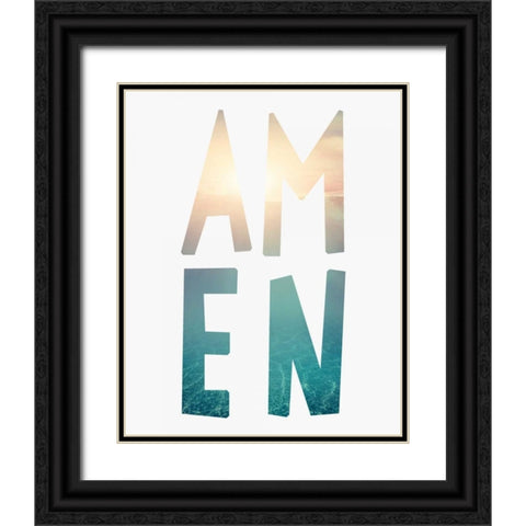 Amen Water Black Ornate Wood Framed Art Print with Double Matting by Moss, Tara