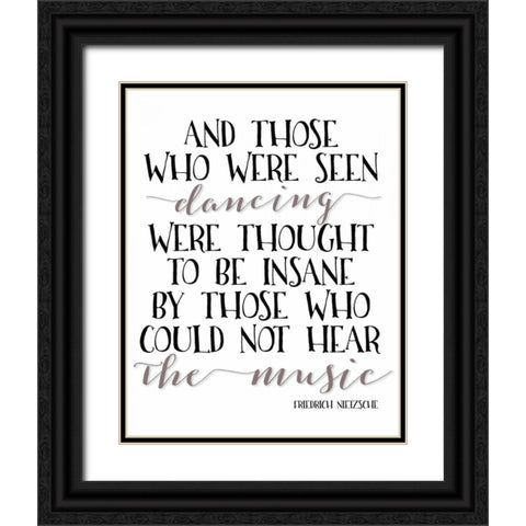 Seen Dancing Black Ornate Wood Framed Art Print with Double Matting by Moss, Tara