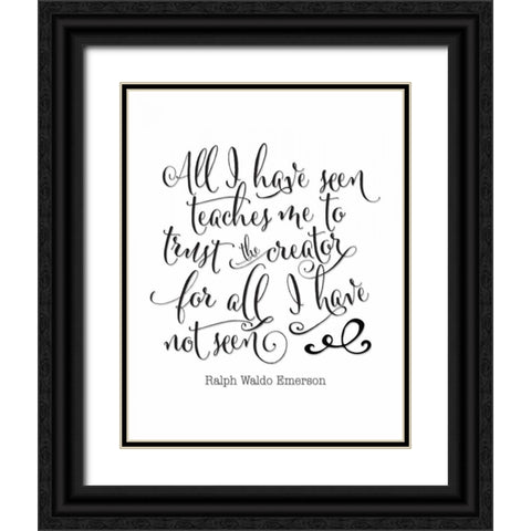 All I Have Seen Black Ornate Wood Framed Art Print with Double Matting by Moss, Tara