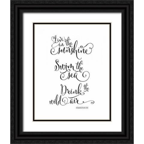 Emerson Live Black Ornate Wood Framed Art Print with Double Matting by Moss, Tara