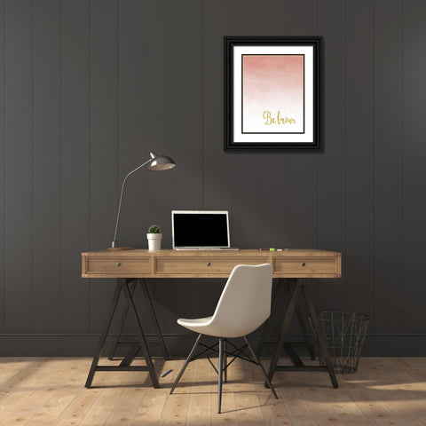 Be Brave Black Ornate Wood Framed Art Print with Double Matting by Moss, Tara