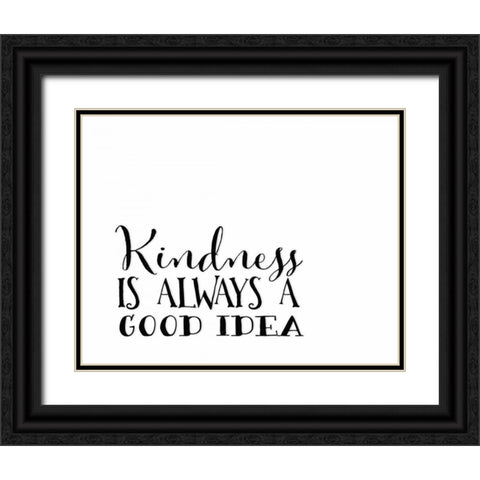 Kindness Black Ornate Wood Framed Art Print with Double Matting by Moss, Tara