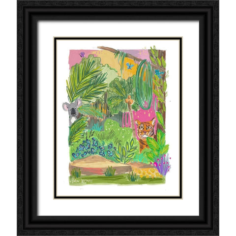 Tropical Animals II Black Ornate Wood Framed Art Print with Double Matting by Wieners, Valerie