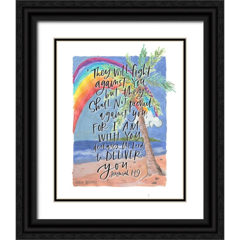 Deliver You Black Ornate Wood Framed Art Print with Double Matting by Wieners, Valerie