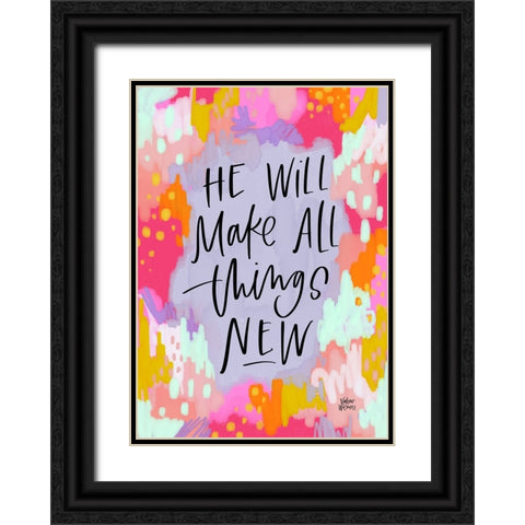 New Black Ornate Wood Framed Art Print with Double Matting by Wieners, Valerie