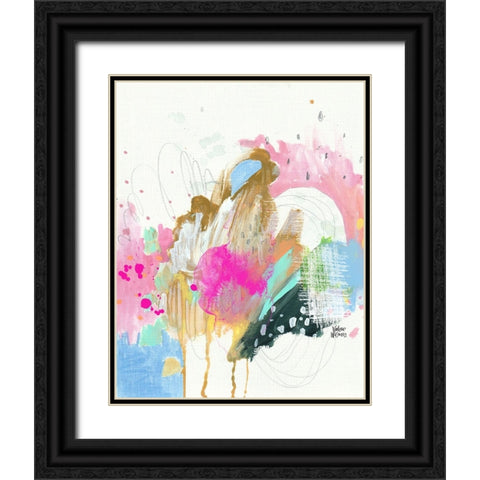 Confetti II Black Ornate Wood Framed Art Print with Double Matting by Wieners, Valerie
