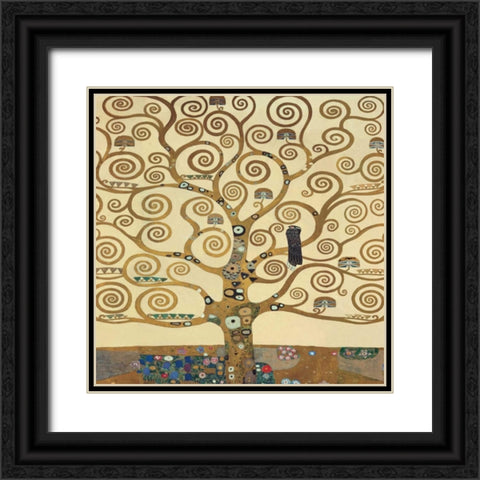 The Tree of Life II Black Ornate Wood Framed Art Print with Double Matting by Klimt, Gustav