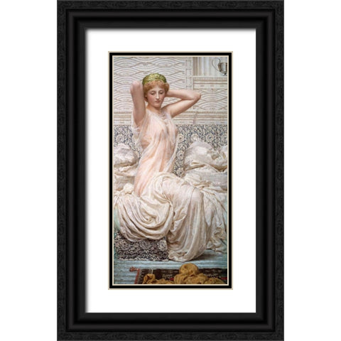 Silver Black Ornate Wood Framed Art Print with Double Matting by Moore, Albert Joseph