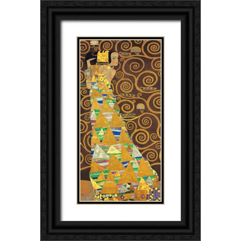 Tree of Life-Brown I Black Ornate Wood Framed Art Print with Double Matting by Klimt, Gustav