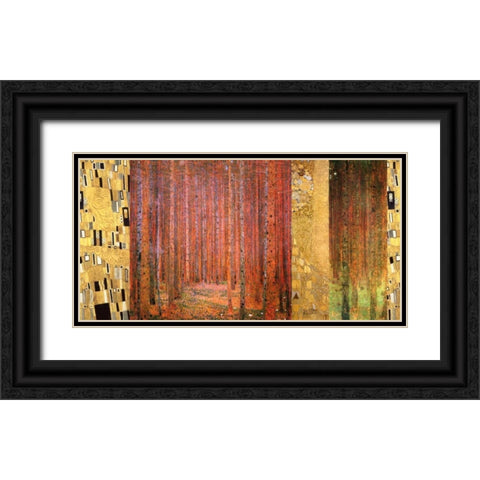 Forest II Black Ornate Wood Framed Art Print with Double Matting by Klimt, Gustav