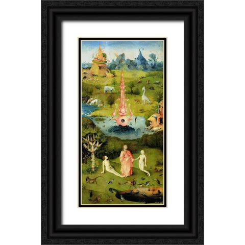 The Garden of Earthly Delights I Black Ornate Wood Framed Art Print with Double Matting by Bosch, Hieronymus
