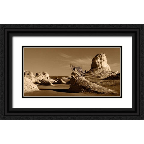 Wild Beauty Black Ornate Wood Framed Art Print with Double Matting by Moreau, Marc