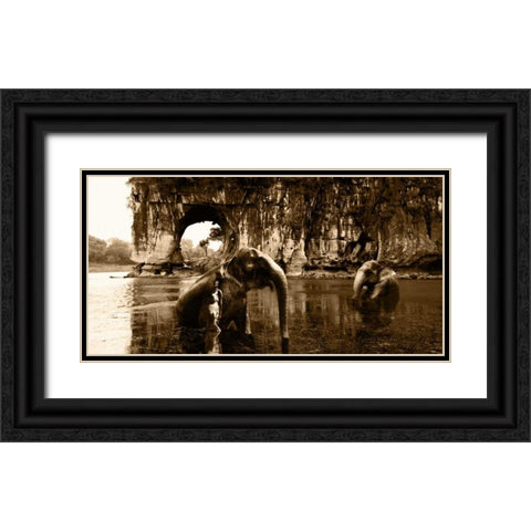 Spirits of Serenity Black Ornate Wood Framed Art Print with Double Matting by Moreau, Marc