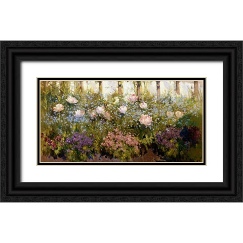 Flourished Border Black Ornate Wood Framed Art Print with Double Matting by Adam, Patrick William