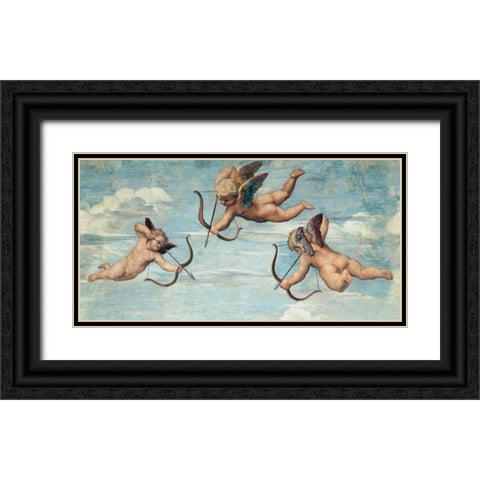 Trionfo di Galatea Black Ornate Wood Framed Art Print with Double Matting by Raffaello