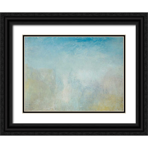 Venice with the Salute Black Ornate Wood Framed Art Print with Double Matting by Turner, William