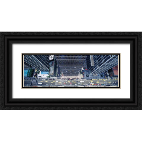 Midtown Manhattan Black Ornate Wood Framed Art Print with Double Matting by Berenholtz, Richard