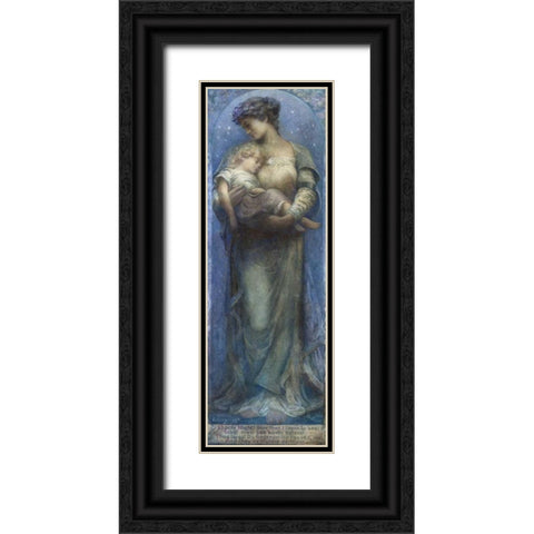 O Holy Night Black Ornate Wood Framed Art Print with Double Matting by Raymond, Henry