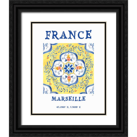 Mediterranean Breezes XIX Black Ornate Wood Framed Art Print with Double Matting by Coulter, Cynthia