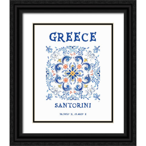 Mediterranean Breezes XX Black Ornate Wood Framed Art Print with Double Matting by Coulter, Cynthia