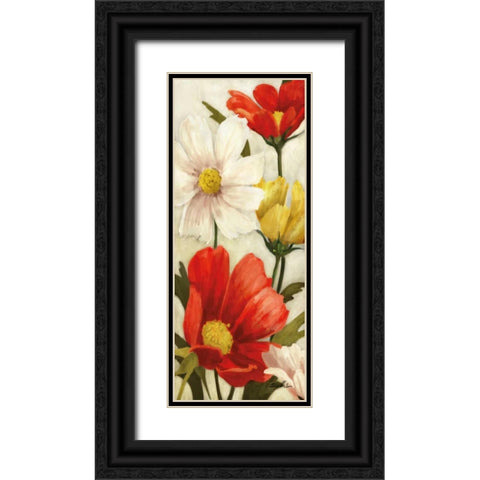 Spice Floral Panel I Black Ornate Wood Framed Art Print with Double Matting by Milan, Vittorio