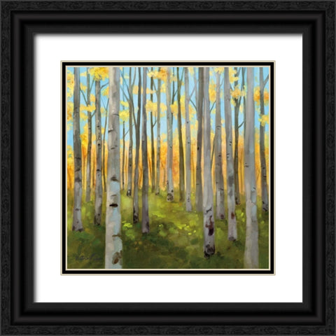Birch Woods I Black Ornate Wood Framed Art Print with Double Matting by Milan, Vittorio