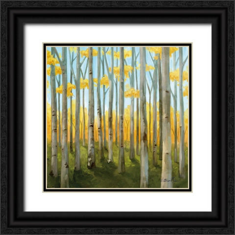 Birch Woods II Black Ornate Wood Framed Art Print with Double Matting by Milan, Vittorio