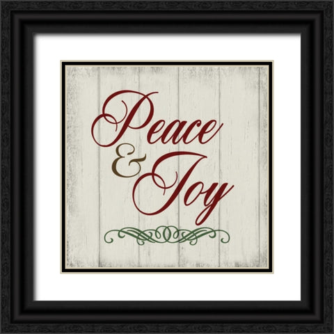 Christmas Peace II Black Ornate Wood Framed Art Print with Double Matting by hartworks