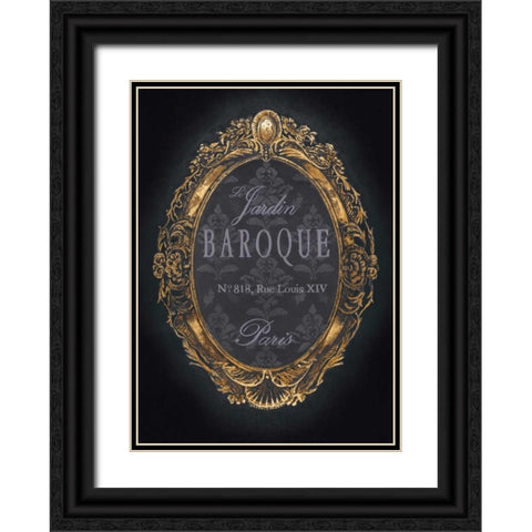 Le Jardin Baroque Black Ornate Wood Framed Art Print with Double Matting by Fisk, Arnie