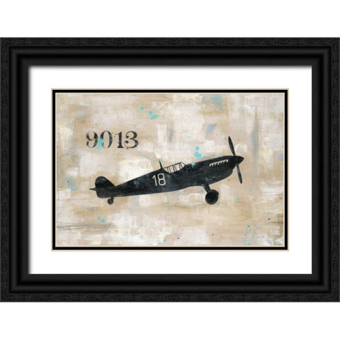 Fighter 18 Black Ornate Wood Framed Art Print with Double Matting by Fisk, Arnie