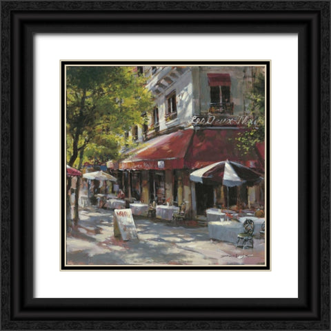 Mattina Terrace Black Ornate Wood Framed Art Print with Double Matting by Heighton, Brent
