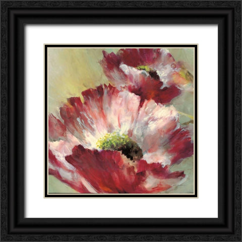 Lush Poppy Black Ornate Wood Framed Art Print with Double Matting by Heighton, Brent