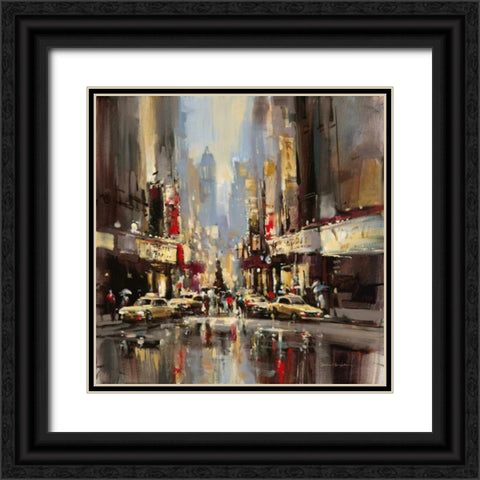 City Impression Black Ornate Wood Framed Art Print with Double Matting by Heighton, Brent