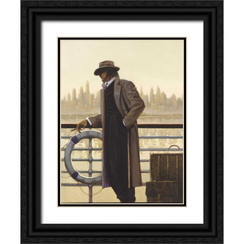 Pier 56 Black Ornate Wood Framed Art Print with Double Matting by Lynch, Brent