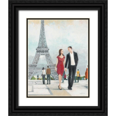 Paris Impressions 1 Black Ornate Wood Framed Art Print with Double Matting by Wyatt, Norman Jr.