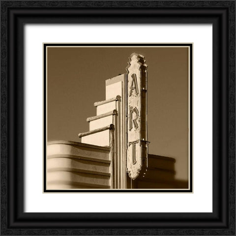 Art Sign Black Ornate Wood Framed Art Print with Double Matting by Robertson, Walter