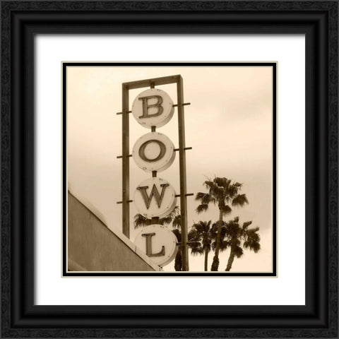 Bowl Sign Black Ornate Wood Framed Art Print with Double Matting by Robertson, Walter