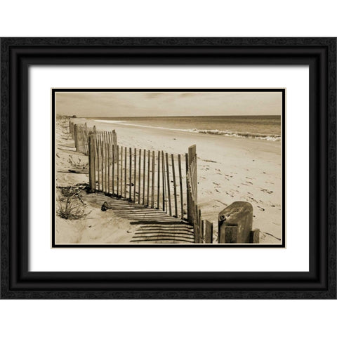 Beach Walk 2 Black Ornate Wood Framed Art Print with Double Matting by Amber Light Gallery