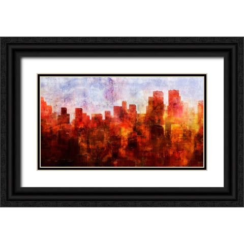 Dawn Skyline Black Ornate Wood Framed Art Print with Double Matting by Roko, Ken
