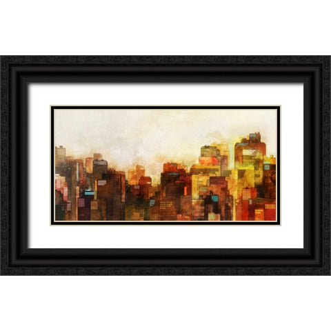 Morning Skyline Black Ornate Wood Framed Art Print with Double Matting by Roko, Ken