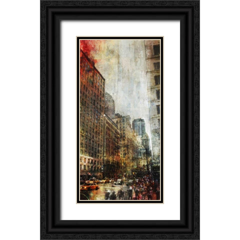 NYC Vertigo Black Ornate Wood Framed Art Print with Double Matting by Roko, Ken