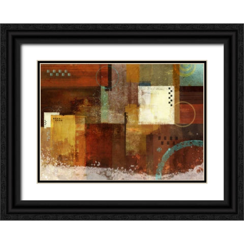 Earth Dance 1 Black Ornate Wood Framed Art Print with Double Matting by Roko, Ken