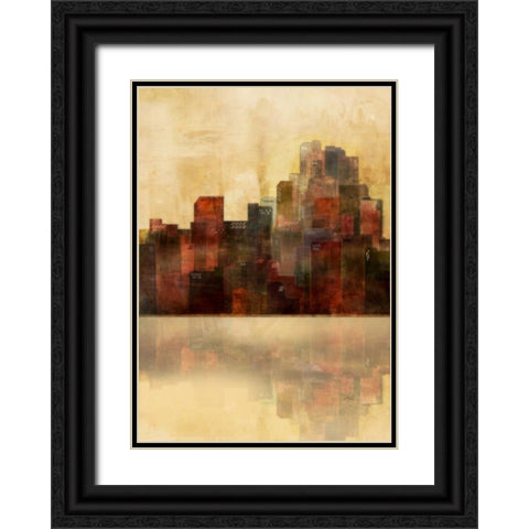 Golden Lagoon 1 Black Ornate Wood Framed Art Print with Double Matting by Roko, Ken