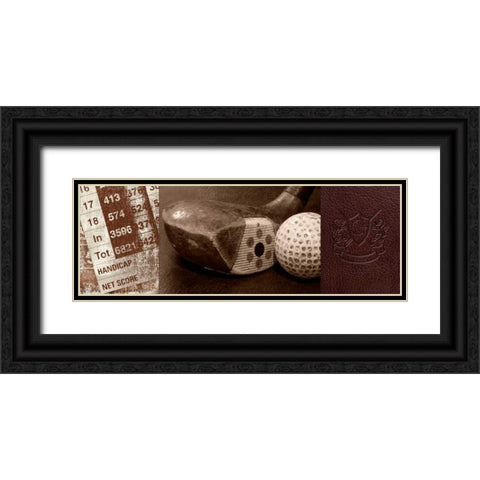 Vintage Golf Black Ornate Wood Framed Art Print with Double Matting by Appleman, Sam