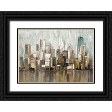 City Scape 2 Black Ornate Wood Framed Art Print with Double Matting by Art Atelier Alliance