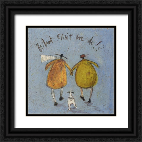 What Cant We Do!? Black Ornate Wood Framed Art Print with Double Matting by Toft, Sam