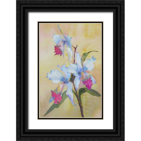 Floral Black Ornate Wood Framed Art Print with Double Matting by Mayskaya, Alisa