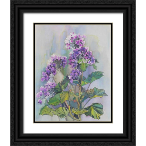Purple Floriade II Black Ornate Wood Framed Art Print with Double Matting by Mayskaya, Alisa